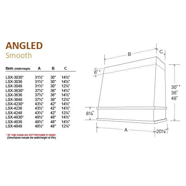 Angled Wood Range Hood