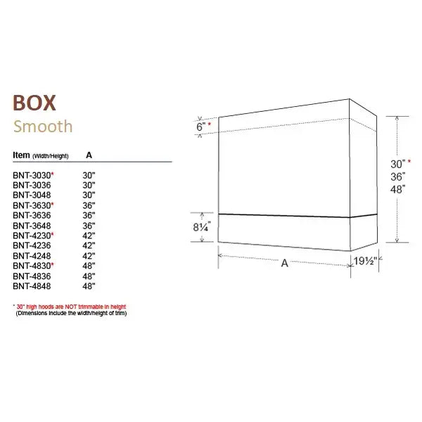 Box Straight Range Hood