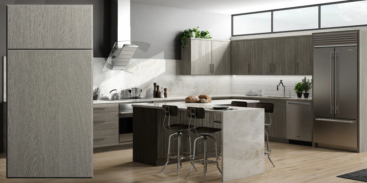 MATRIX SILVER FRAMELESS KITCHEN CABINETS