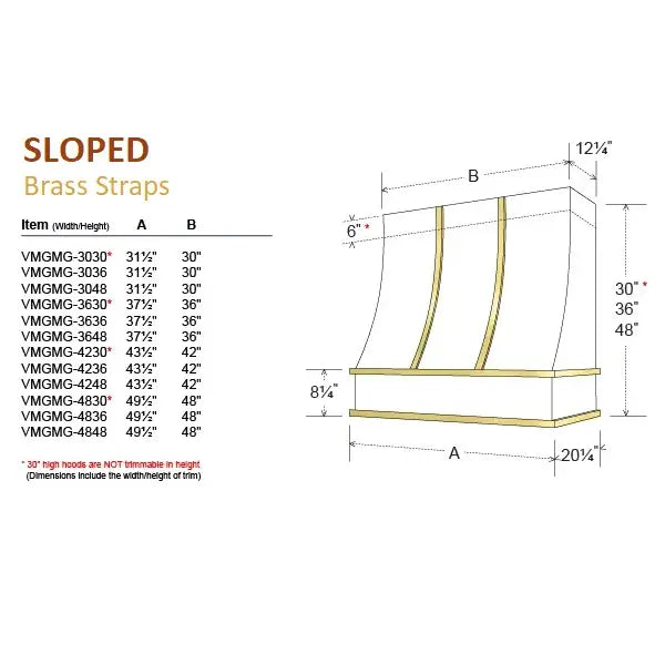 Sloped with Brass Strapping